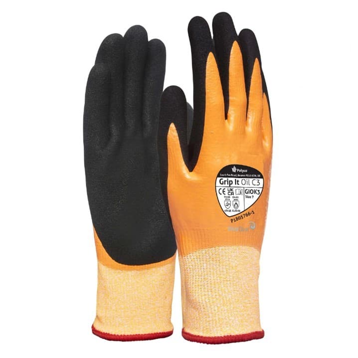 Polyco Grip It Oil C3 Gloves No. 8 (Ref. LPO0C3GIO-08) - Equipamento de Proteção Individual JCR