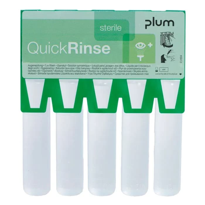 Pack de 5 monodosis Lavaojos Plum R148 (Ref. OFA000R148) - Equipamento de Proteção Individual JCR