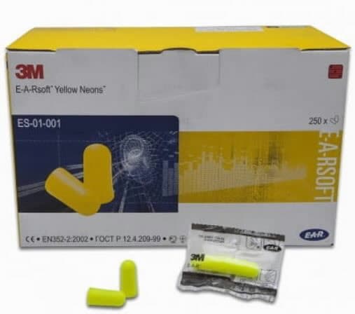 Tapón Auricular Ear Soft amarillo neón (Ref. PEAYENE01) - Vista 4 Equipamento JCR