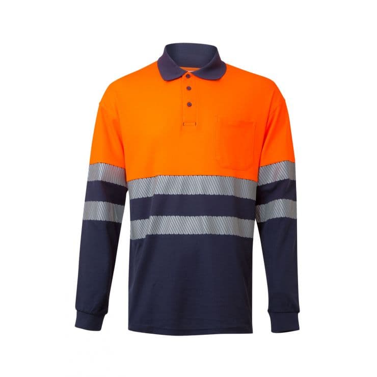 Polo m/ comprida bicolor Velilla alta visibilidade 305525 (Ref. VXTVL05525) - Vista 2 Equipamento JCR
