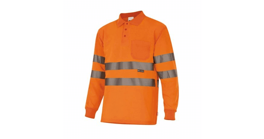 Polo Velilla alta visivilidade m/comprida 174 (Ref. VXVL000174) - Vista 2 Equipamento JCR