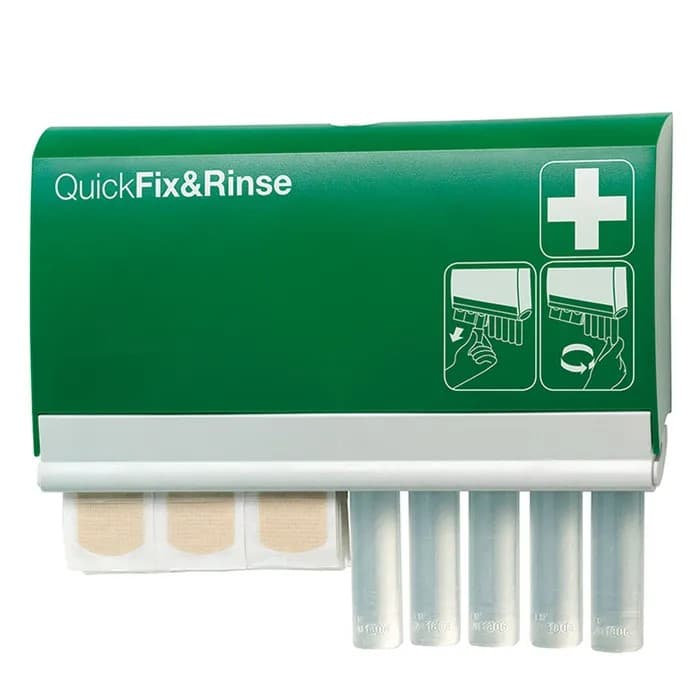 Dispensador de 45 apósitos y 5 dosis Lavaojos Plum R145 (Ref. OFA000R145) - Equipamento de Proteção Individual JCR