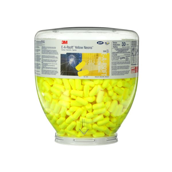 Tapón Auditivo Ear Soft amarillo neón botella dispensadora (Ref. PEAYENE03) - Equipamento de Proteção Individual JCR