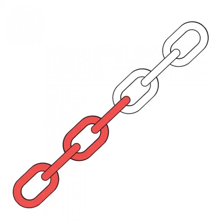 Corrente sinalização em PVC 10mm 25m (Ref. SCL1102005) - Equipamento de Proteção Individual JCR