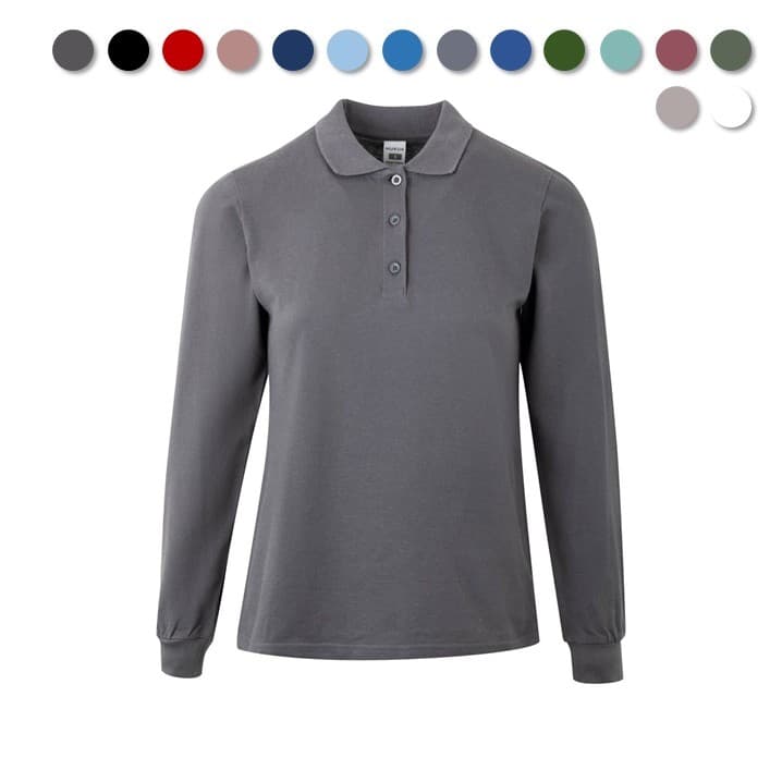 Mukua Hobart Women's Long Sleeve Polo PL200WC (Ref. VXMKL200WC) - Equipamento de Proteção Individual JCR