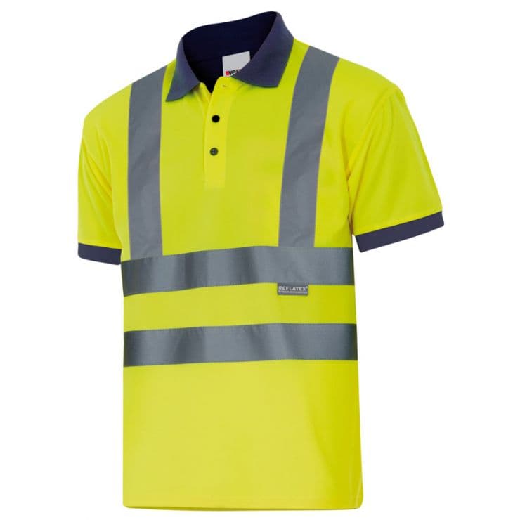 Polo bicolor Velilla alta visibilidade 305502 (Ref. VXTVL05502) - Equipamento de Proteção Individual JCR