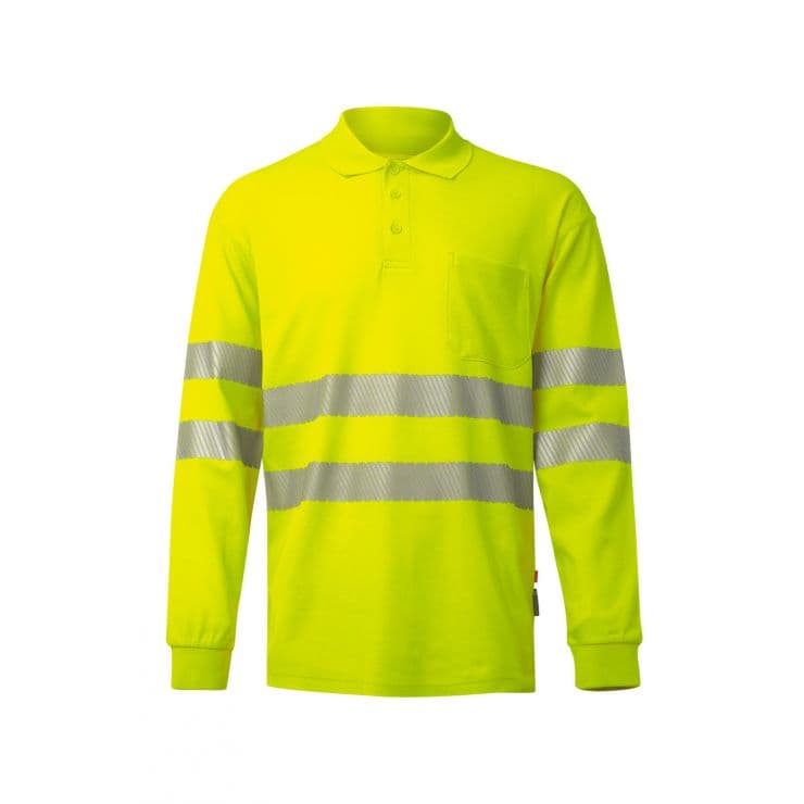 Polo de manga larga monocolor Velilla alta visibilidad 305524 (Ref. VXTVL05524) - Equipamento de Proteção Individual JCR