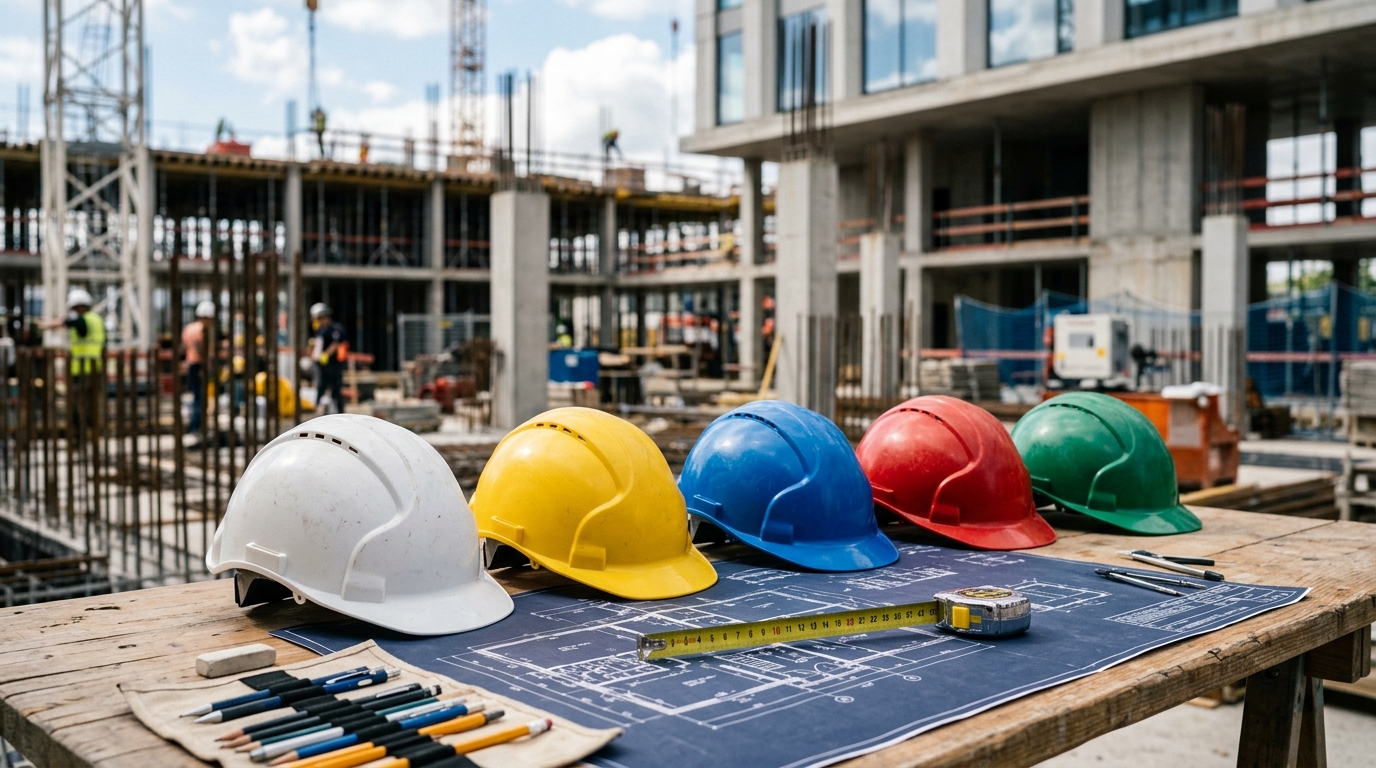 Significado das Cores dos Capacetes de Segurança na Construção Civil em Portugal